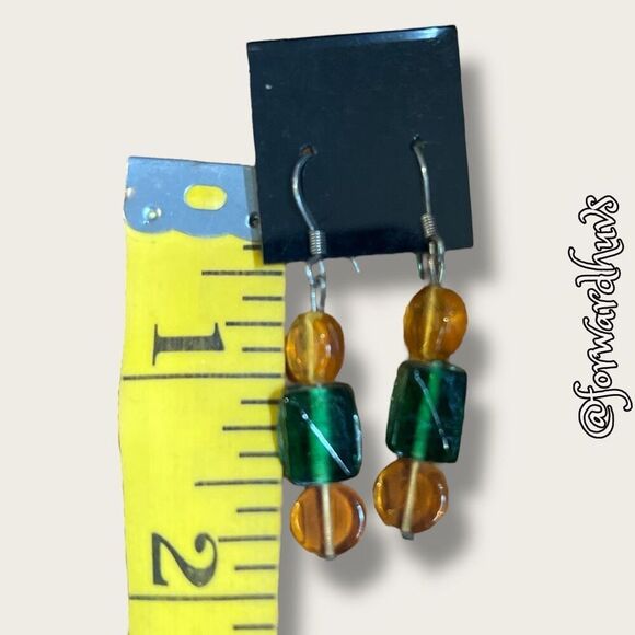 Bundle Sale 3 for $15 | Glass Bead Dangle Earrings – 1 3/4” - Picture 4 of 6